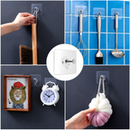 20-Pack Self-Adhesive Wall Hooks – Heavy-Duty, No-Drill Hooks for Photo Frames, Kitchen & Home